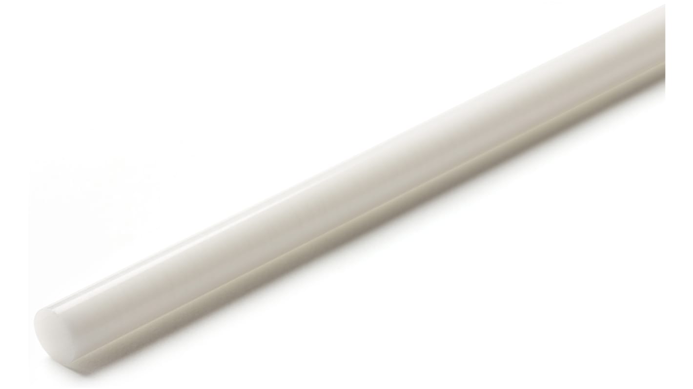 RS PRO Acetal-Rundstange, Delrin® Weiß 1.42g/cm³, Ø 50mm x 1m