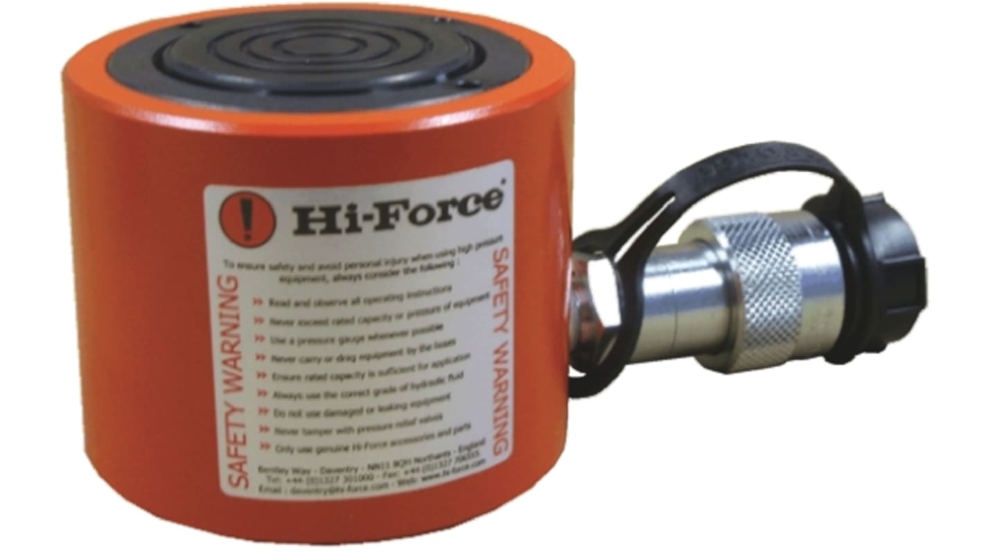 Hi-Force Single, Portable Low Height Hydraulic Cylinder, HLS502, 50t, 60mm stroke