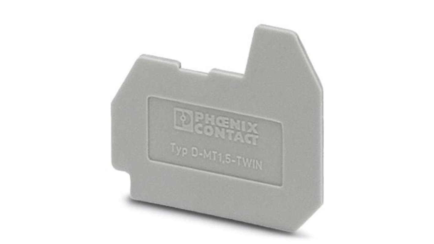 Phoenix Contact D-MT Series End Cover for Use with DIN Rail Terminal Blocks