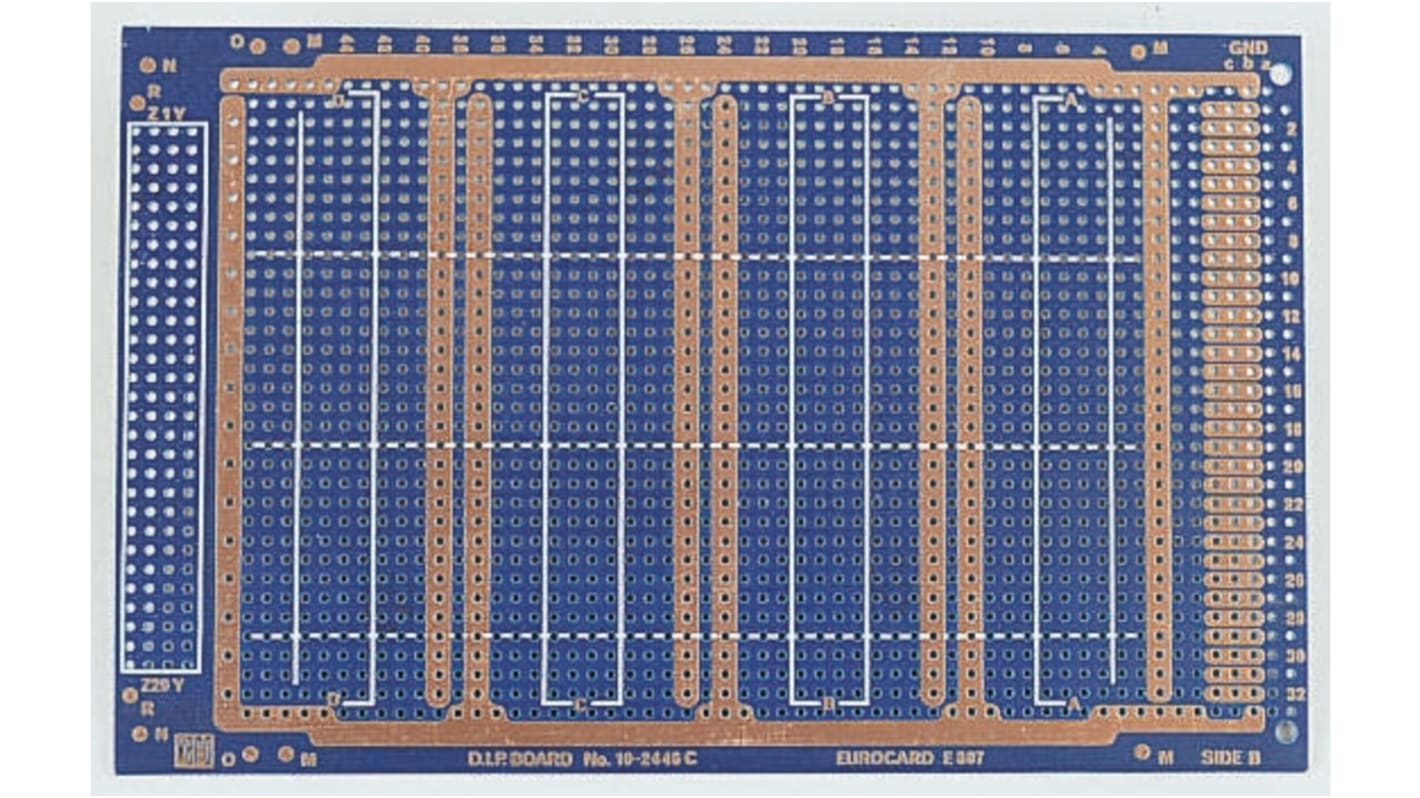 102446, Breadboard Prototyping Board 160 x 100 x 1.6mm RS