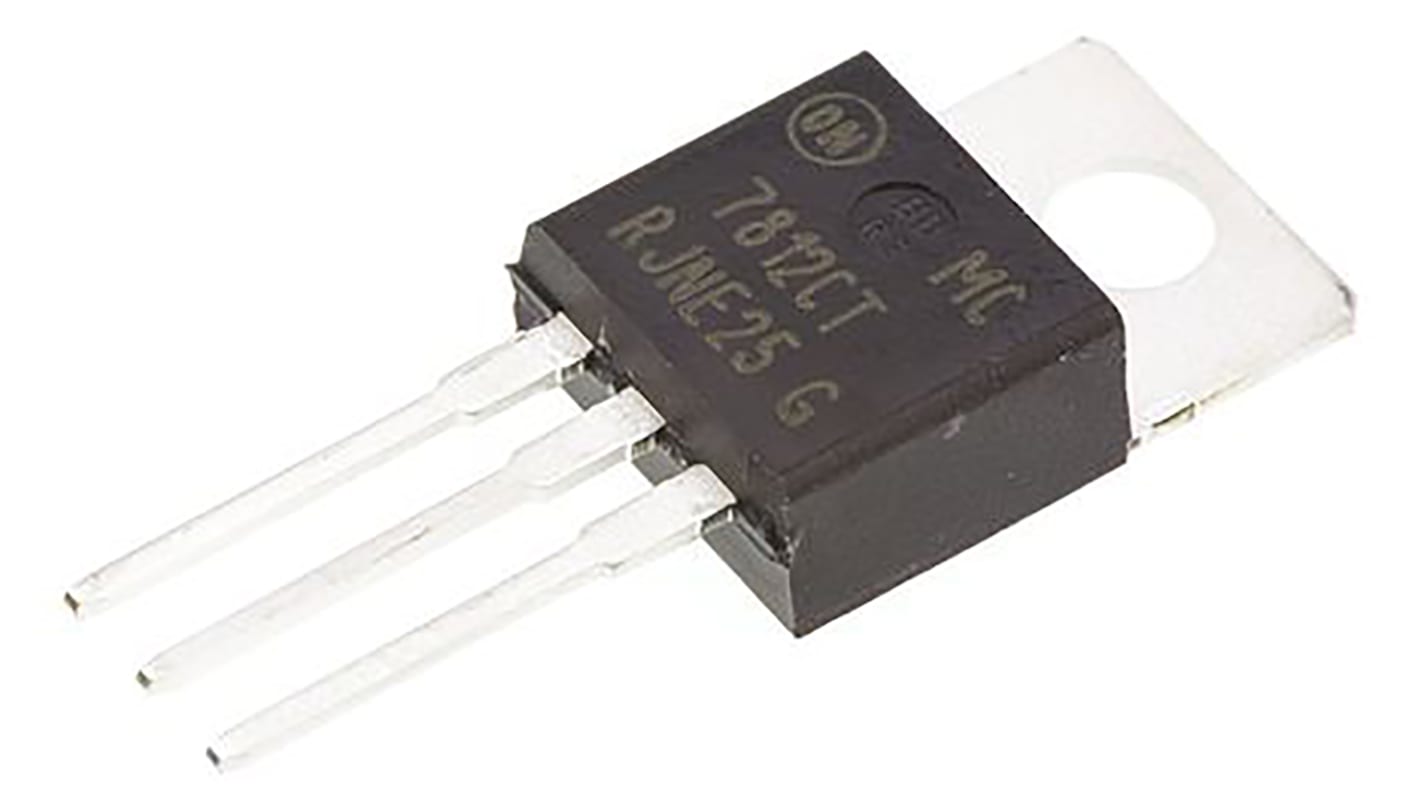 onsemi MC7812CTG, 1 Linear Voltage, Voltage Regulator 1A, 12 V 3-Pin, TO-220