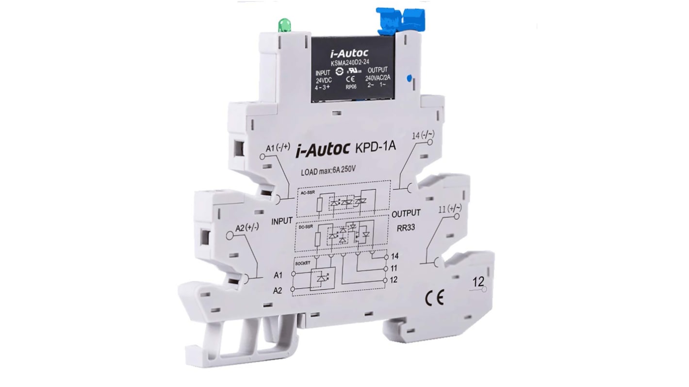 i-Autoc KSMA Series Solid State Interface Relay, DIN Rail Mount