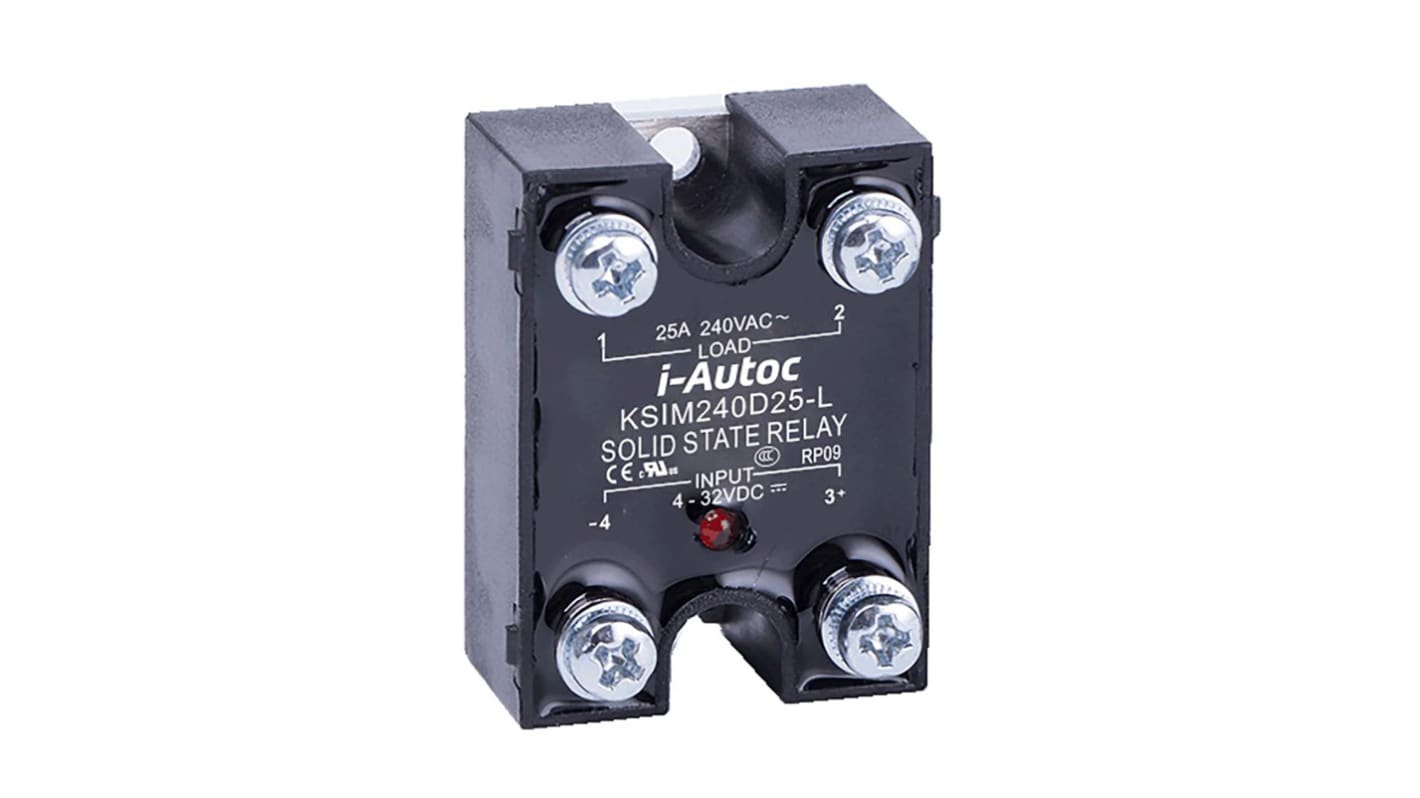 i-Autoc Solid State Relay, 25 A Load, Panel Mount, 440 V ac Load, 32 V dc Control