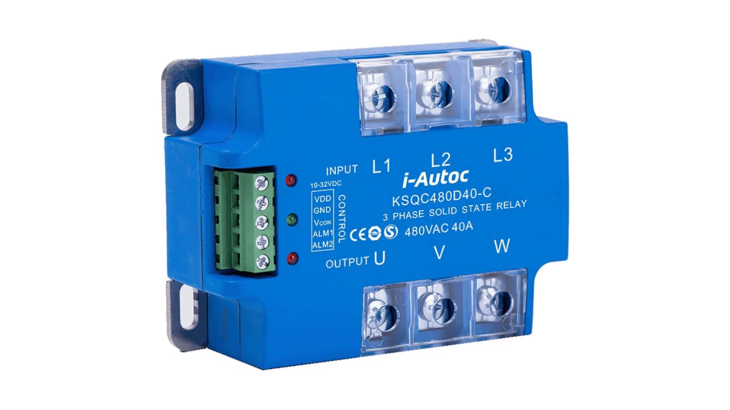 i-Autoc Solid State Relay, 80 A Load, Panel Mount, 530 V ac Load, 32 V dc Control