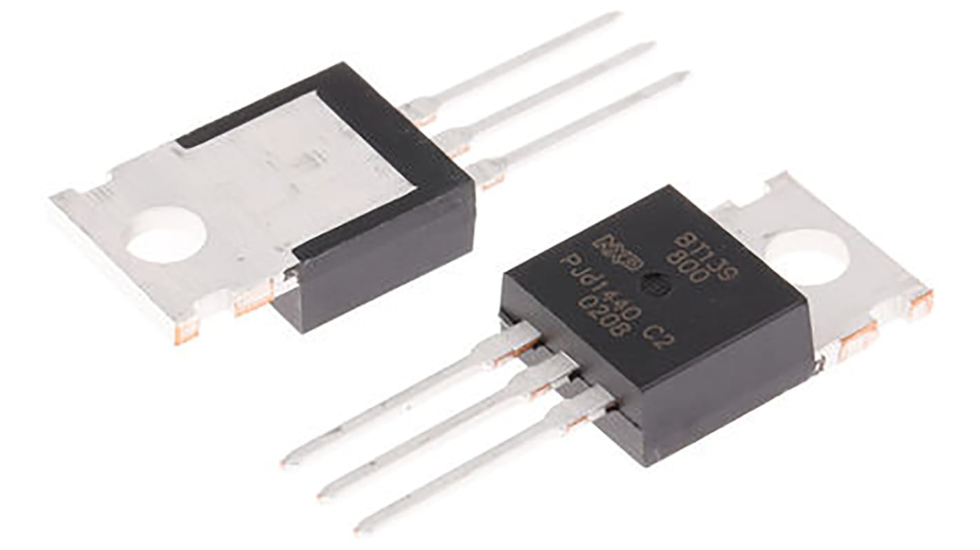 TRIAC 800V, 800V 16A, kapu indítófesz.: 1.5V, 70mA, TO-220AB, 3-tüskés