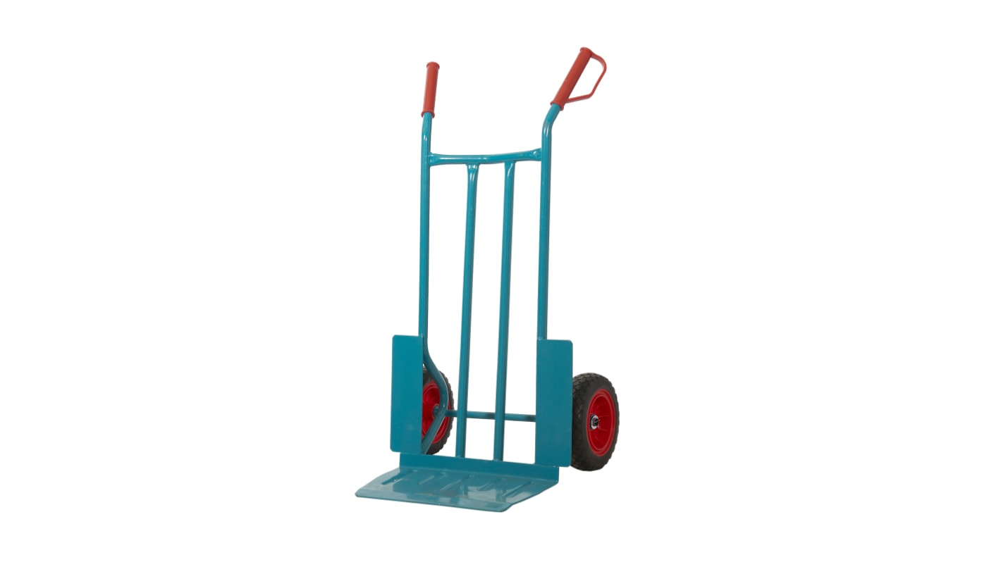 Carrello portapacchi in Acciaio RS PRO, ruote pneumatiche, piastra di carico 475 x 240mm, portata max 250kg