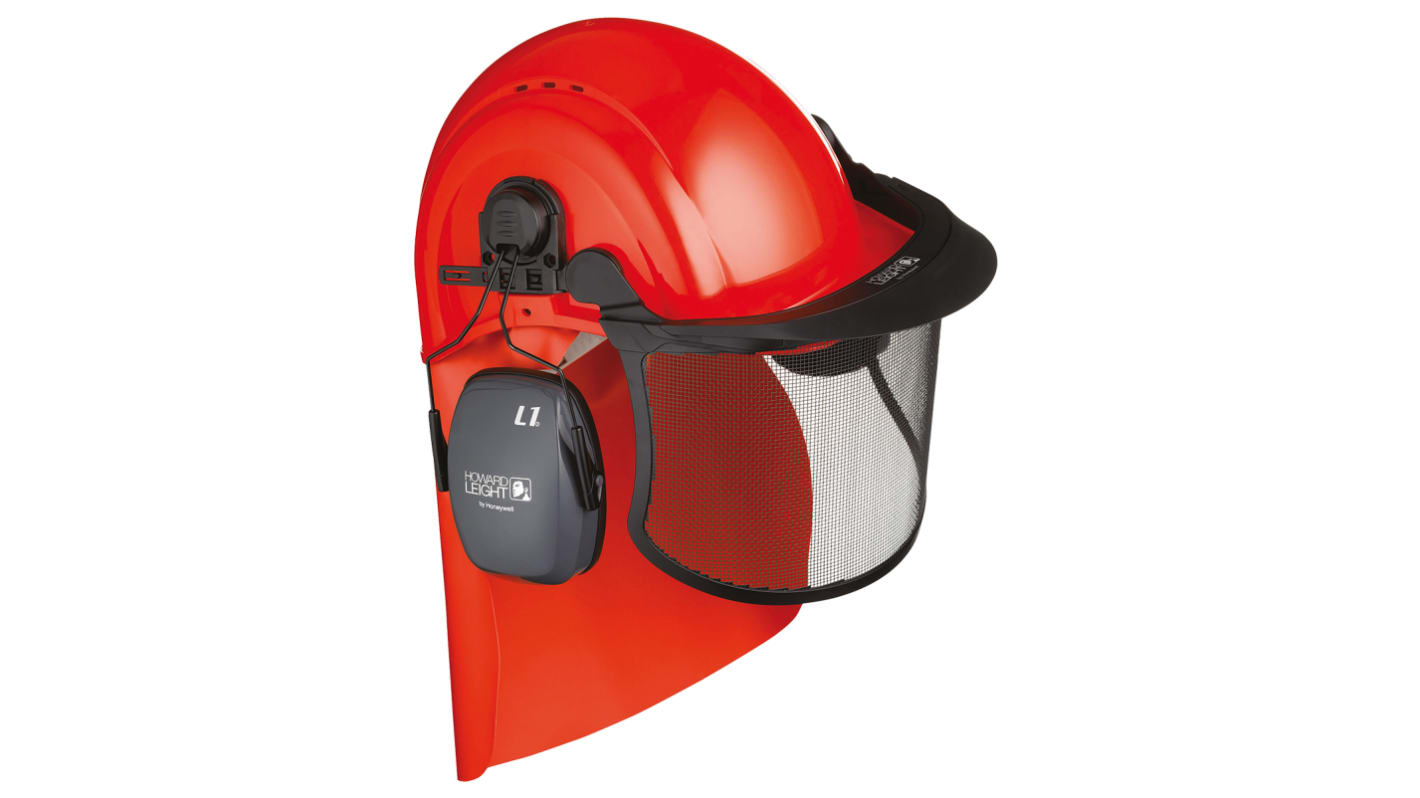 Honeywell Safety Personenschutzausrüstungs-Set Universal, Inhalt: 6-Punkt-Gurt, Gesichtsschutz, Helm, Leigthning L1H