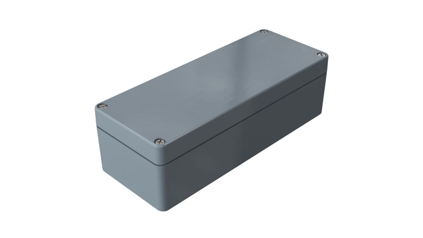 Rose Polyester Standard Series Grey Glass Fibre Reinforced Polyester Enclosure, IP66, IK08, Grey Lid, 190 x 75 x 55mm