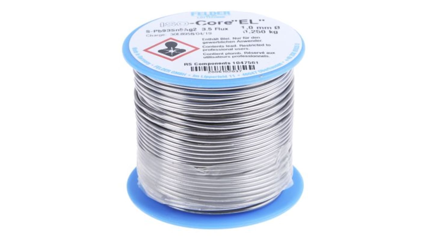 Felder Lottechnik Wire, 1mm Lead solder, 296°C Melting Point