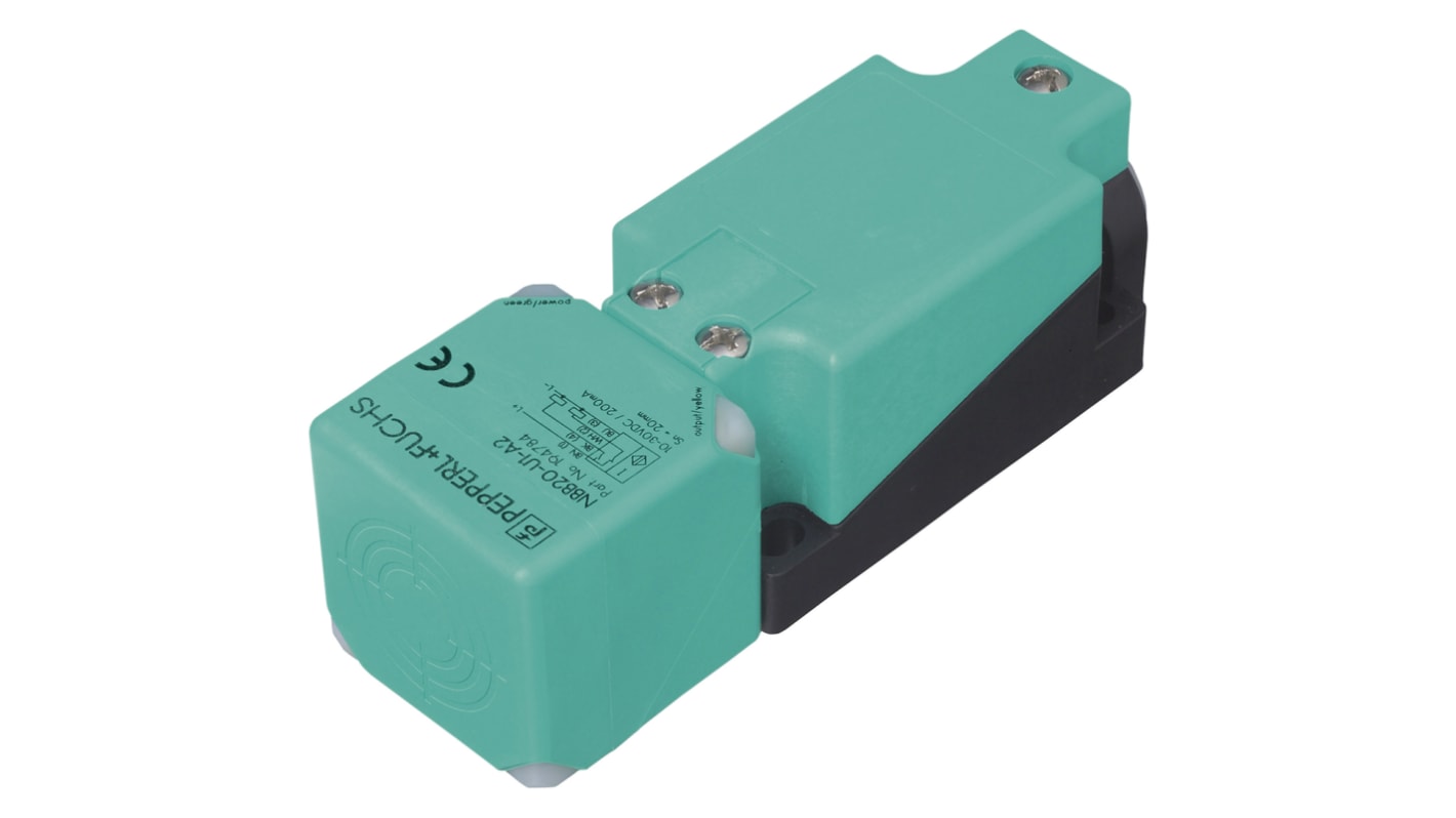 Pepperl + Fuchs Inductive Block-Style Proximity Sensor, 40 mm Detection, 5 → 60 V dc, IP68, IP69K