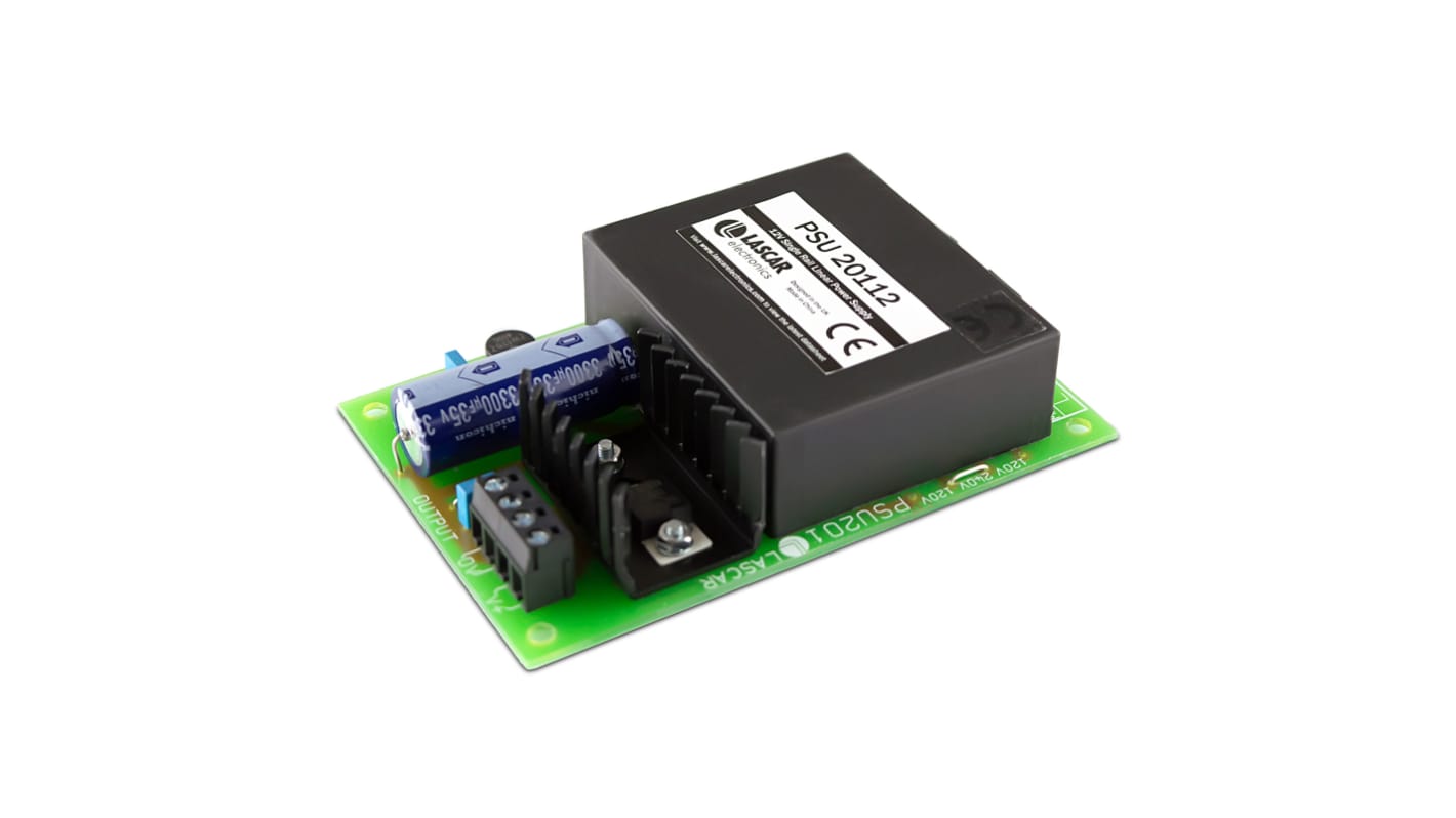 Lascar Open Frame Linear Power Supply, 250V ac Input, 11.5 → 12.5V dc Output, 500mA Output