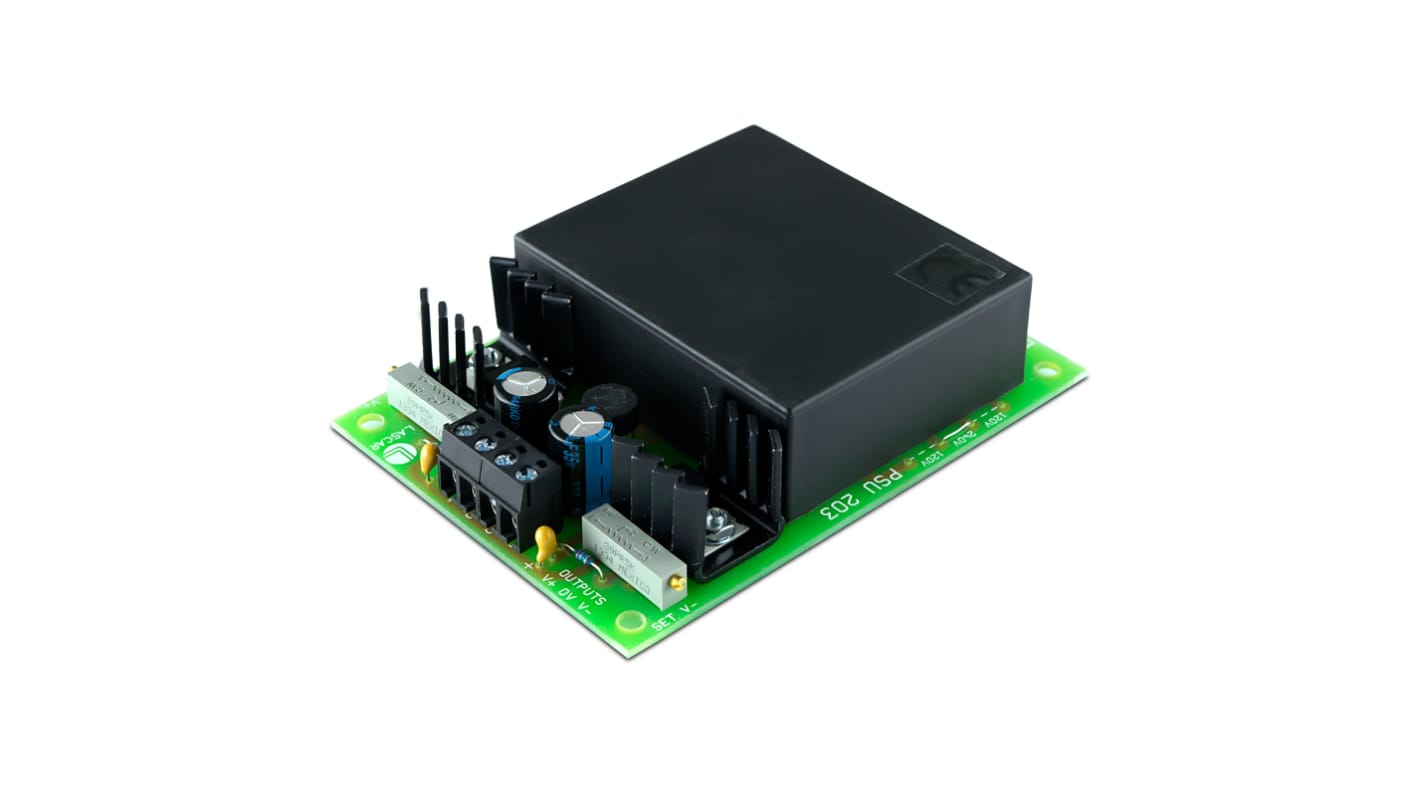 Lascar Open Frame Linear Power Supply, 250V ac Input, ±5 → 15V dc Output, 150mA Output