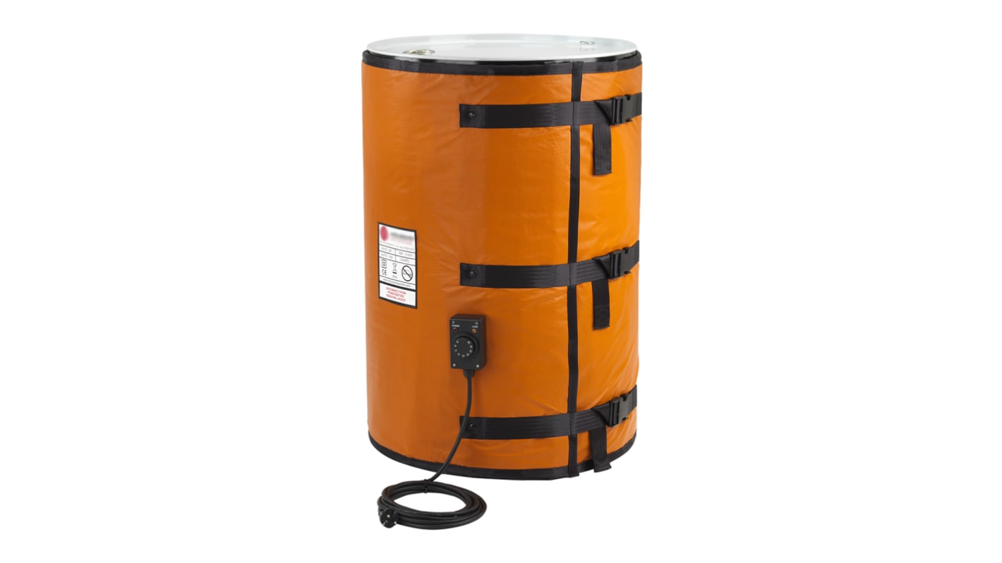 RS PRO PTFE Coated Glass Fibre Cloth Side Drum Heating Jacket, 850 x