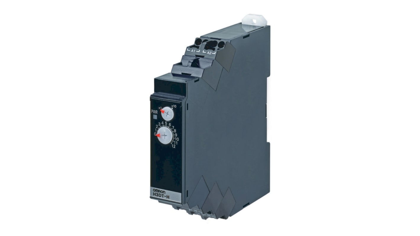 Omron H3DT Series DIN Rail Mount Timer Relay, 100 → 120V ac, 2-Contact, 1 → 120s, 1-Function, SPDT