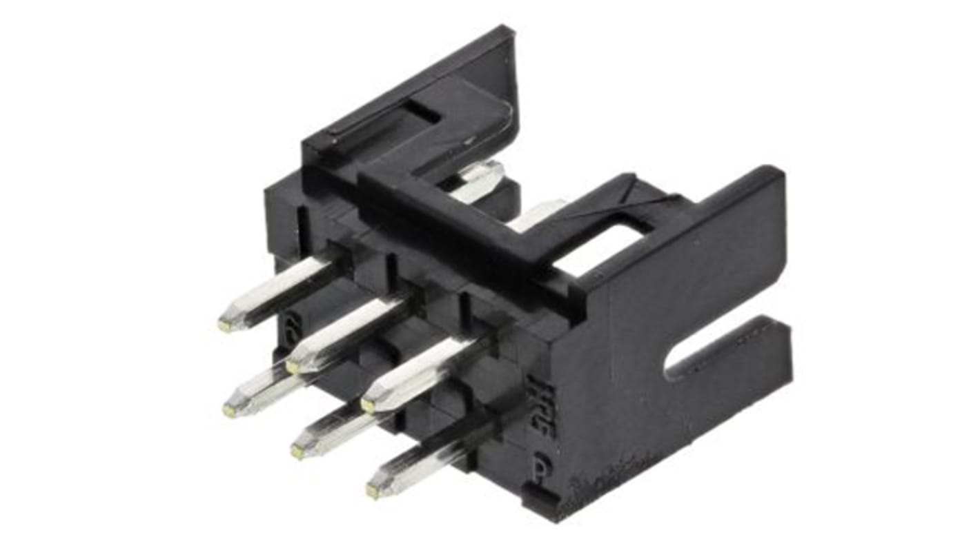 Conector macho para PCB Hirose serie DF11 de 6 vías, 2 filas, paso 2.0mm, para soldar, Montaje en orificio pasante