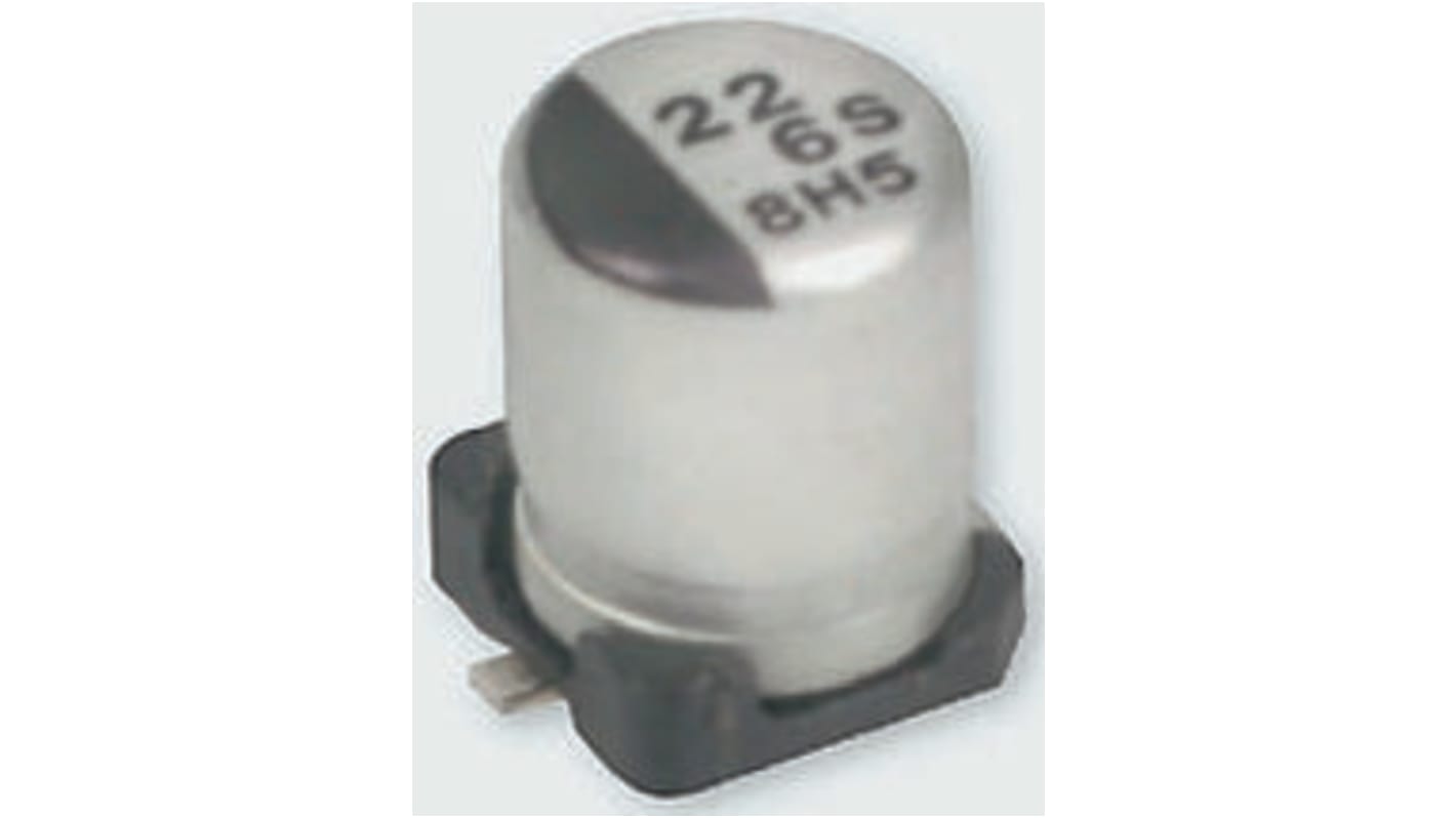 Panasonic 10μF Aluminium Electrolytic Capacitor 25V dc, Surface Mount - EEE1EA100SR