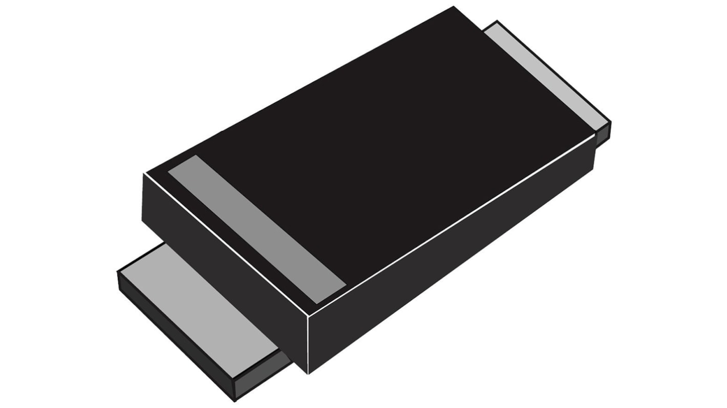 Diodo, STTH3R02AFY, 3A, 200V Conexión de silicio, 24ns, SOD128 plano, 2-Pines 1.02V