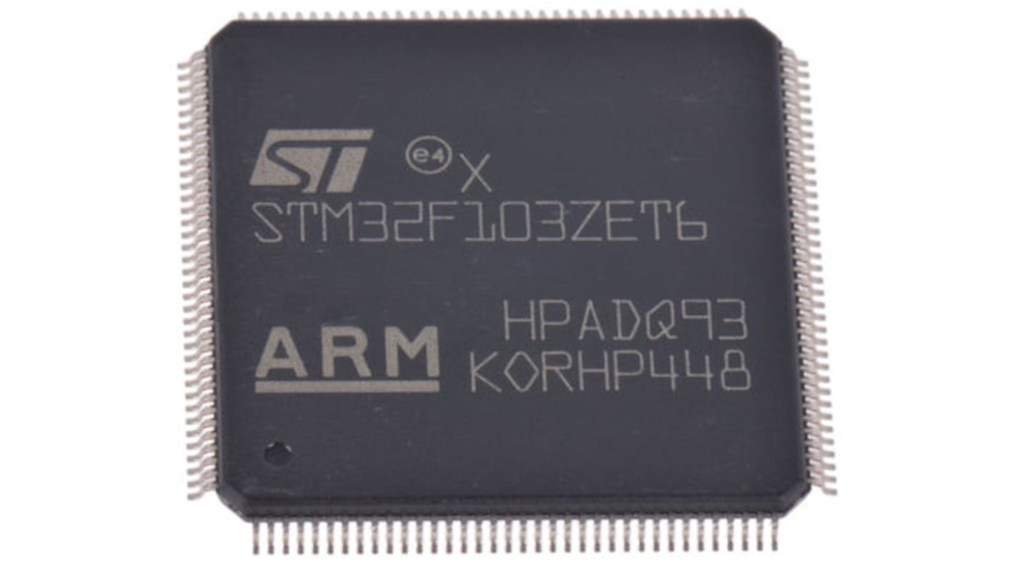 Microcontrollore STMicroelectronics, ARM Cortex M4, LQFP, STM32F4, 144 Pin, Montaggio superficiale, 32bit, 168MHz