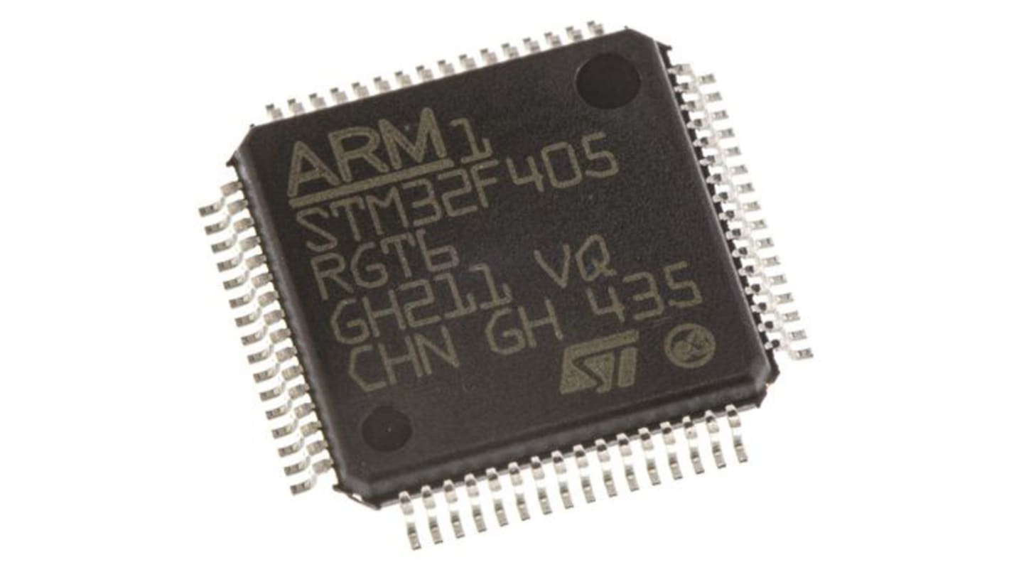 Microcontrolador STMicroelectronics STM32F411RET6, núcleo ARM Cortex M4 de 32bit, RAM 128 kB, 100MHZ, LQFP de 64 pines
