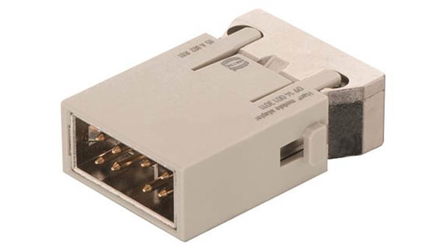 Aislante para conector industrial HARTING Macho, serie Han-Modular, para usar con Serie Han-Modular