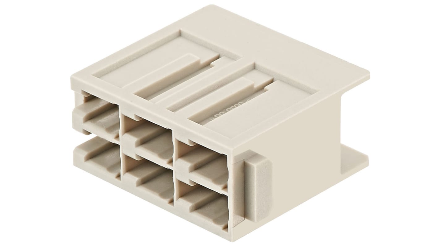 Conector de fibra óptica LC Harting serie Han-Modular, de color Gris