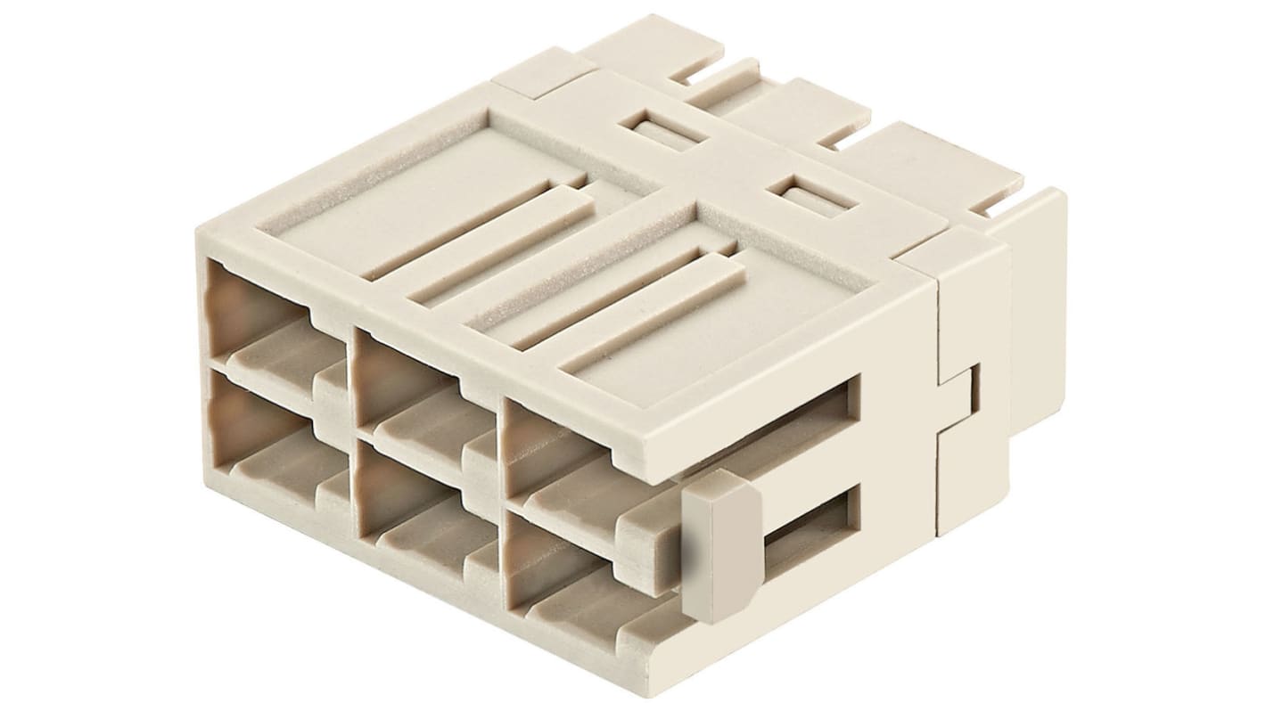 Conector de fibra óptica LC Harting serie Han-Modular, de color Gris