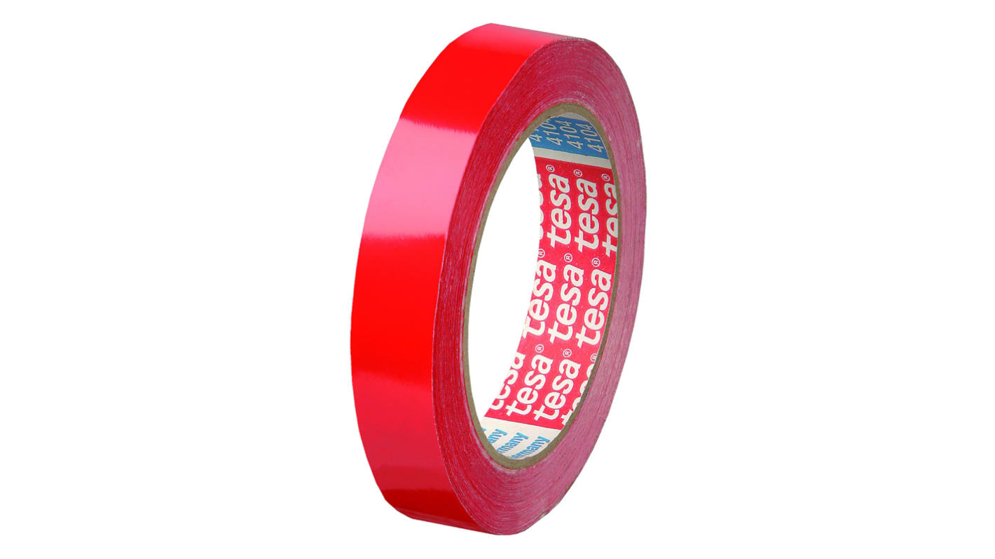 Tesa 4104 Red 66mx25mm Vörös Csomagolószalag, hátsó rész anyaga: PVC 4104