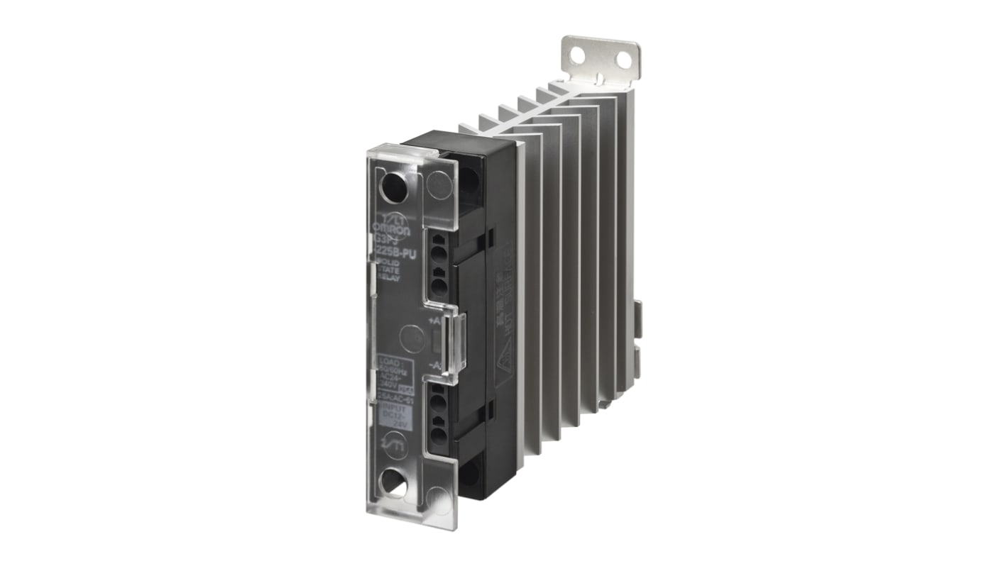 Omron G3PJ Series Solid State Relay, 25 A Load, DIN Rail Mount, 264 V ac Load, 24 V dc Control