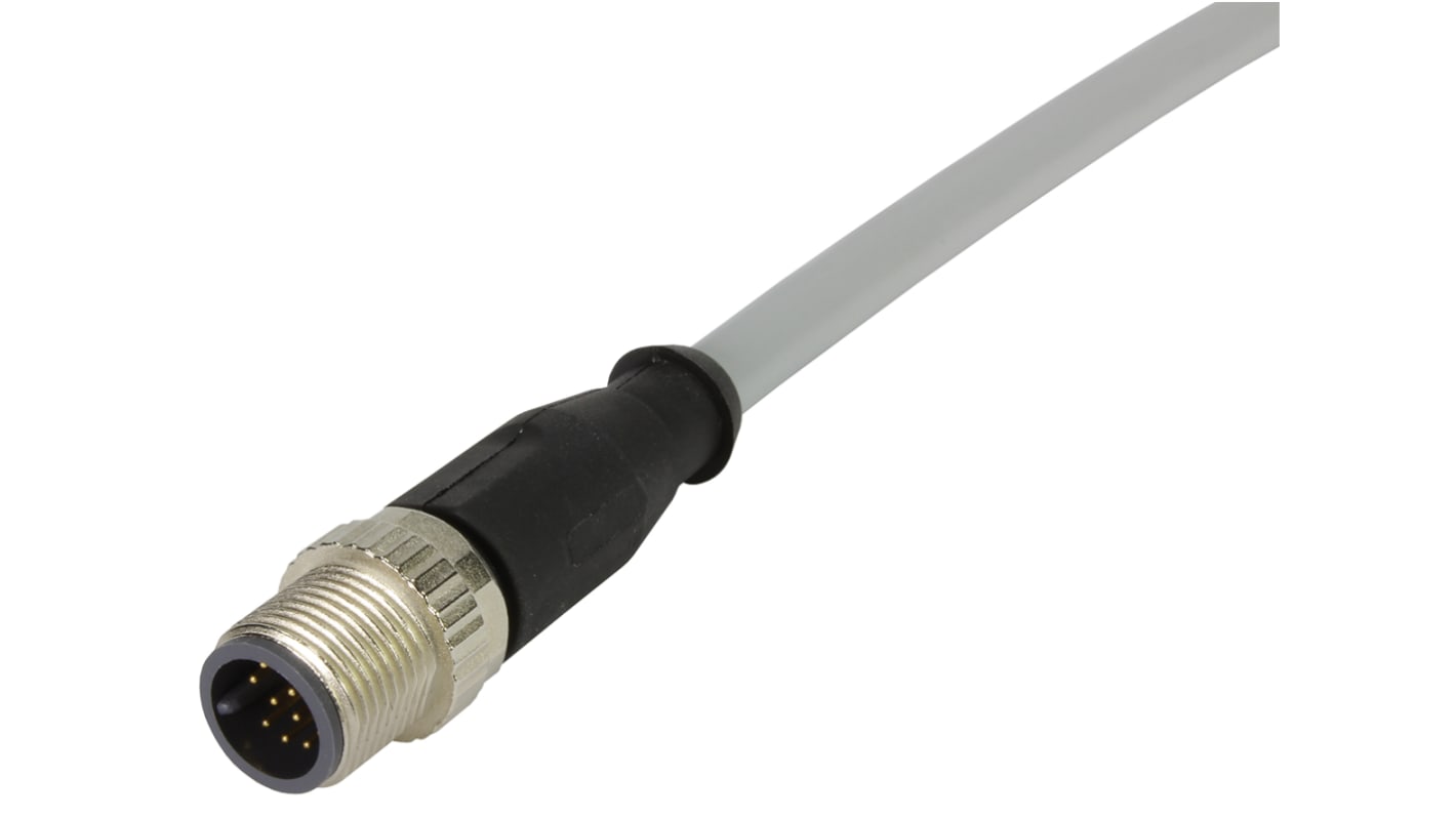 HARTING Straight Male 12 way M12 to Unterminated Sensor Actuator Cable, 2m