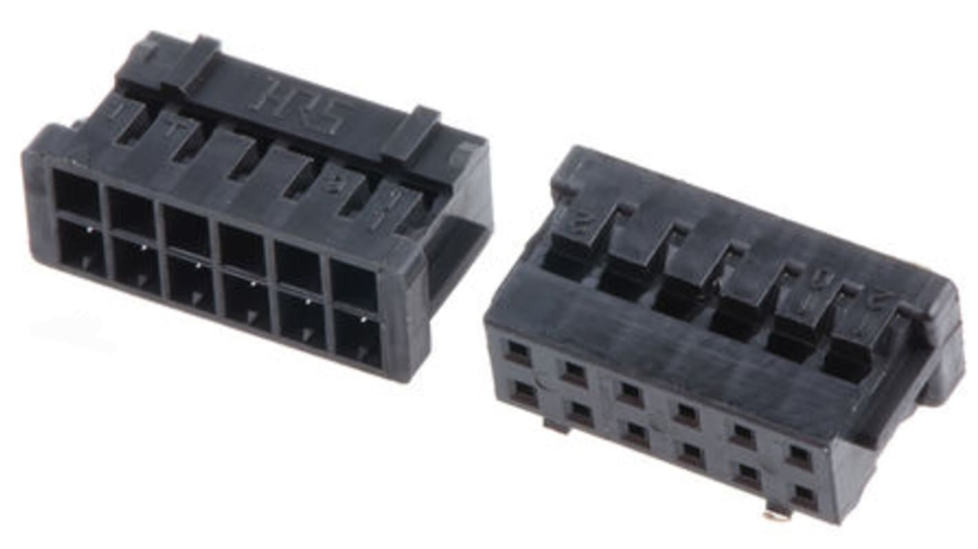 Hirose, DF11 Female Connector Housing, 2mm Pitch, 12 Way, 2 Row