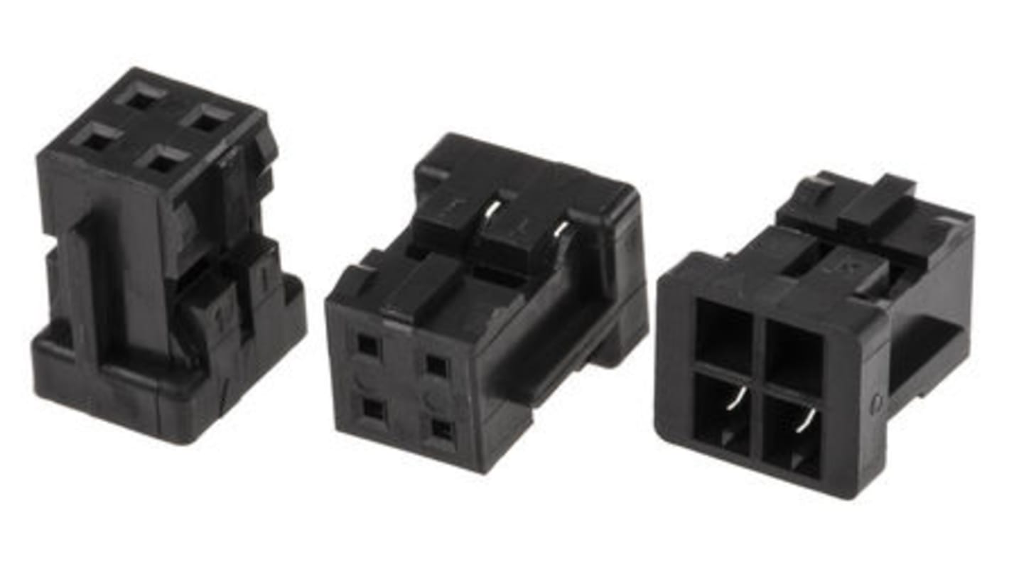 Carcasa de conector Hirose DF11-4DS-2C, Serie DF11, paso: 2mm, 4 contactos, 2 filas, Recta, Hembra, Montaje de Cable