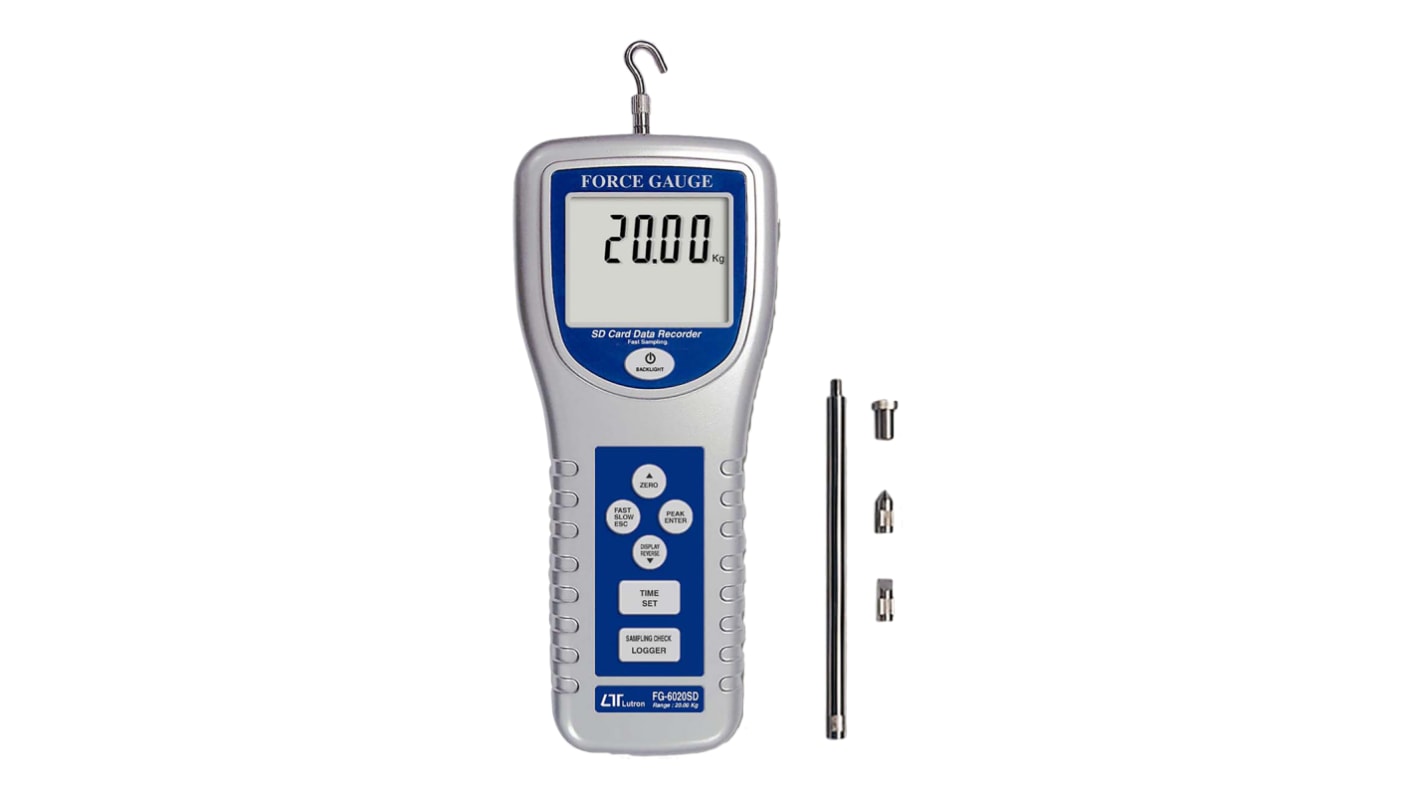 RS PRO Force Gauge RS232, USB, Range: 196N, With RS Calibration