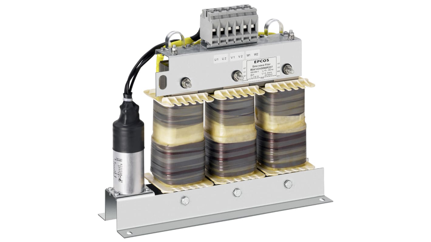 EPCOS, B84143V 520 V ac 66A Sine Wave Filter