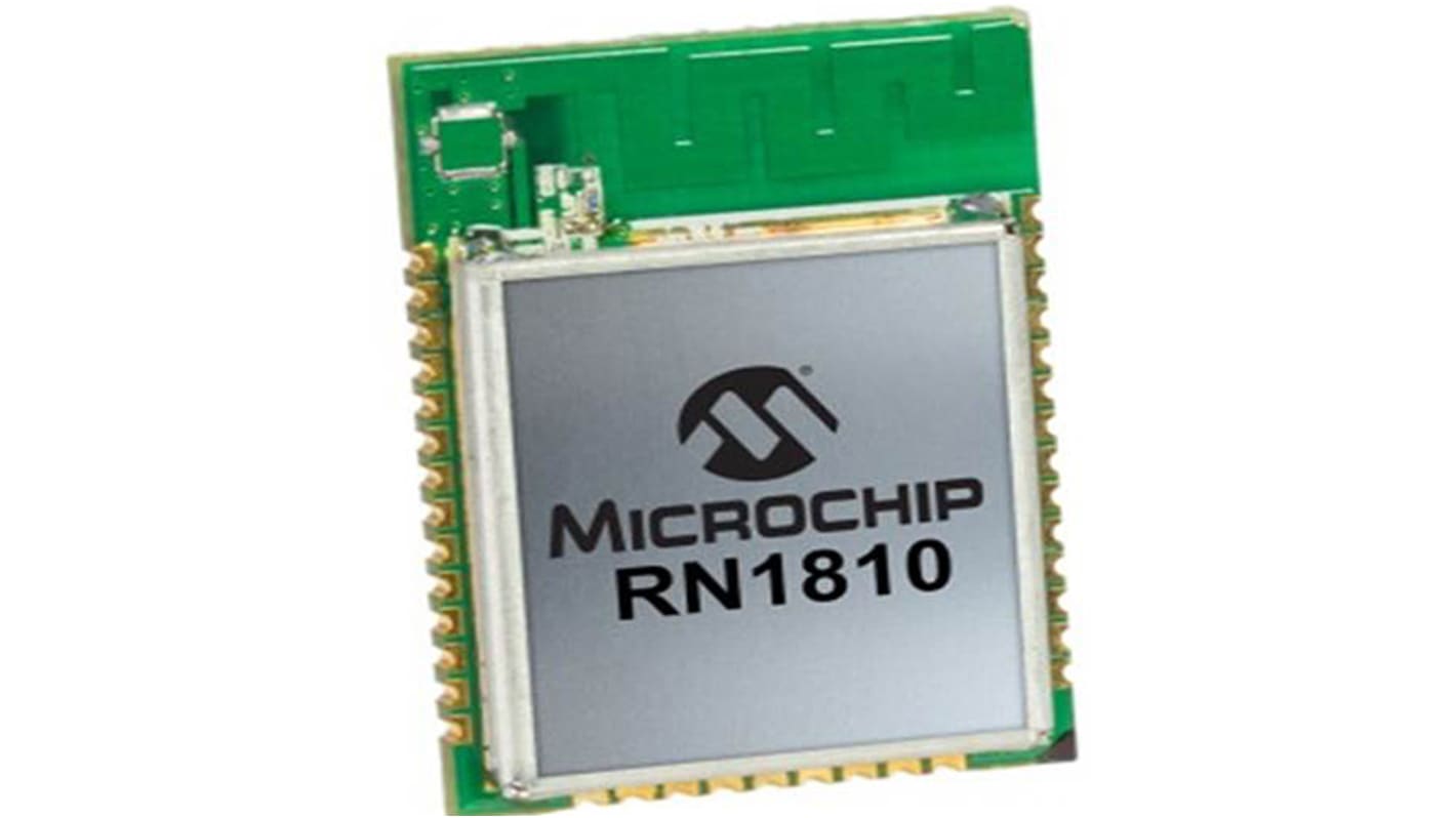 Microchip WiFi modul 802.11b, 802.11g, 802.11n, UART, 3.15 to 3.45V, sorozat: RN1810-I/RM100