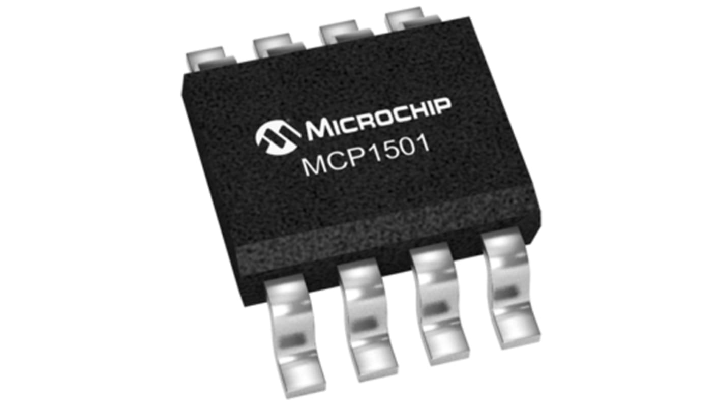 MCP1501-20E/SN Feszültségreferencia, Fix, 30mA, max. bemeneti fesz.: 5,5 V, 8-tüskés, SOIC