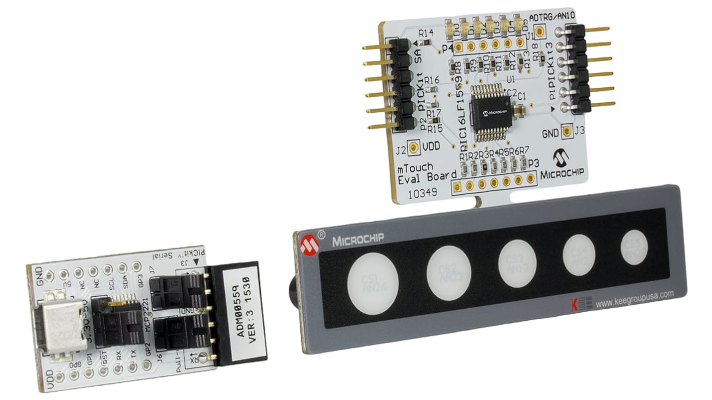 DM160227- Kit de développement Microchip, , détection capacitive