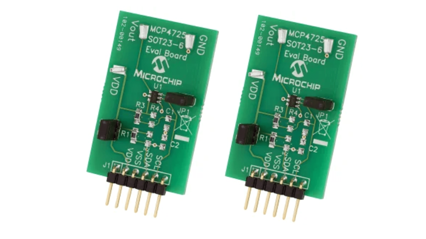 Placa de evaluación Convertidor digital a analógico de 12 bits Microchip SOT23-6 - MCP4725EV