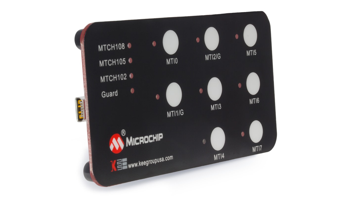 Microchip MTCH108 静電容量タッチ 評価キット for MTCH102 / MTCH105 / MTCH108