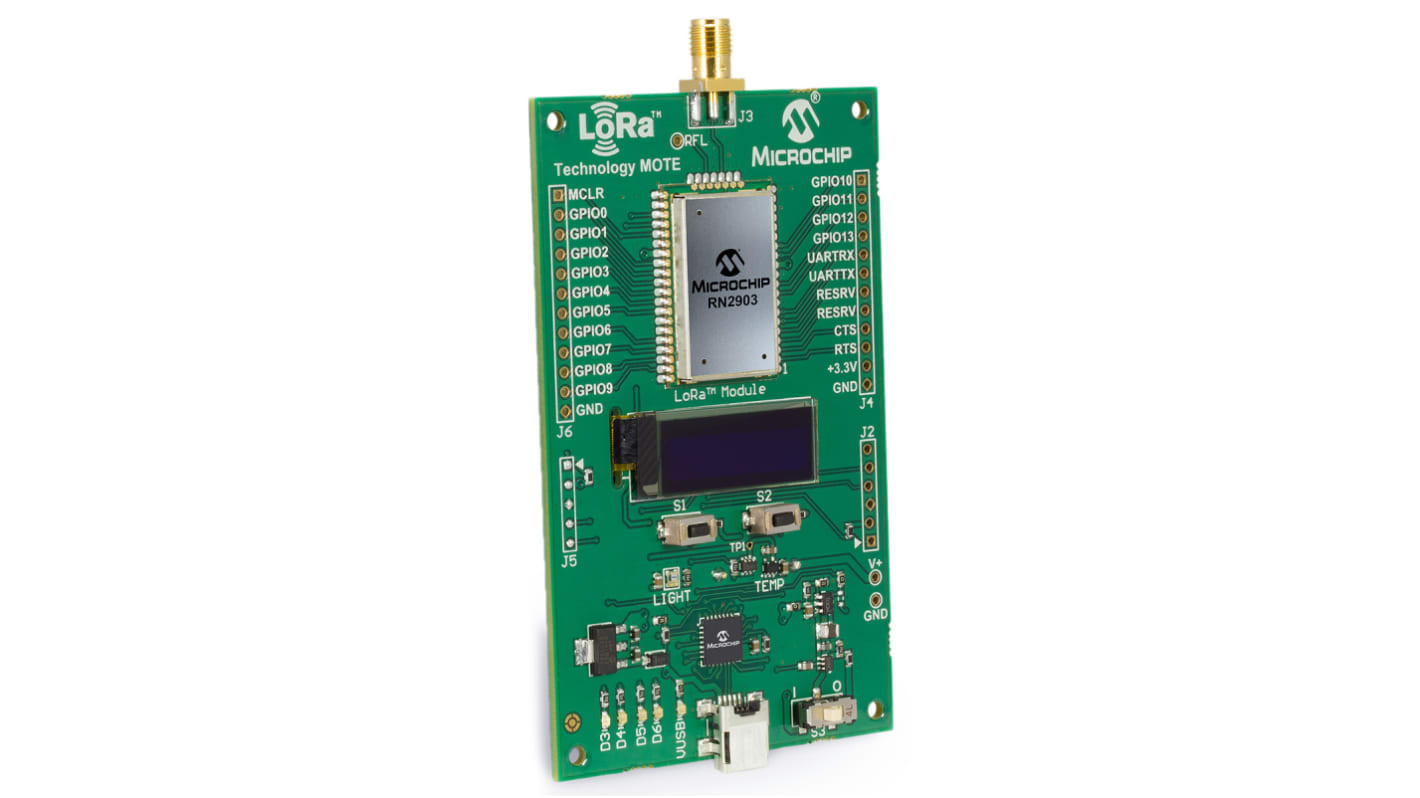 Strumento di sviluppo comunicazione e wireless Microchip LoRa Mote, LoRa