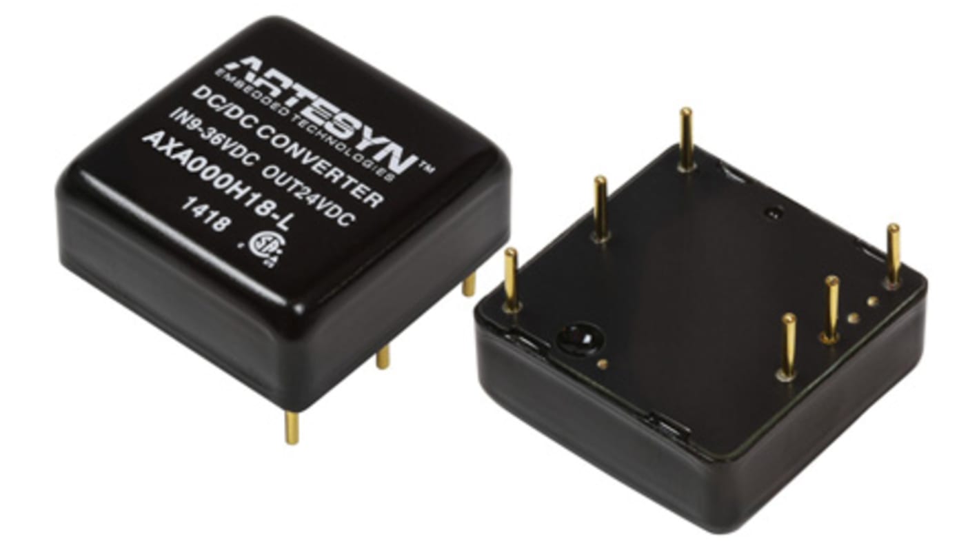 Artesyn Embedded Technologies AXA DC-DC Converter, 5V dc/ ±1A Output, 18 → 75 V dc Input, 10W, Through Hole,