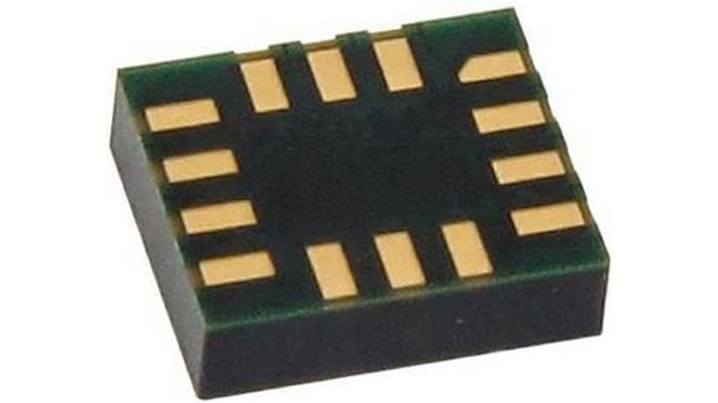 Accéléromètre STMicroelectronics 3 Axes, CMS Série 3 fils, Série 4 fils, Série I2C, Série SPI LGA, 14 broches