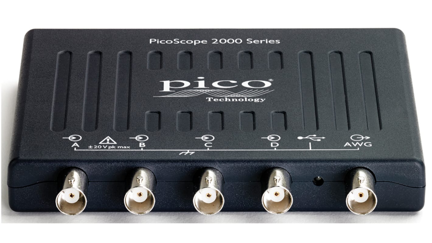 Pico Technology Oszcilloszkóp, PicoScope 2000 sorozatú, PicoScope 2405A , PC-alapú, 25MHz CAN, IIC, LIN, RS232, SPI,