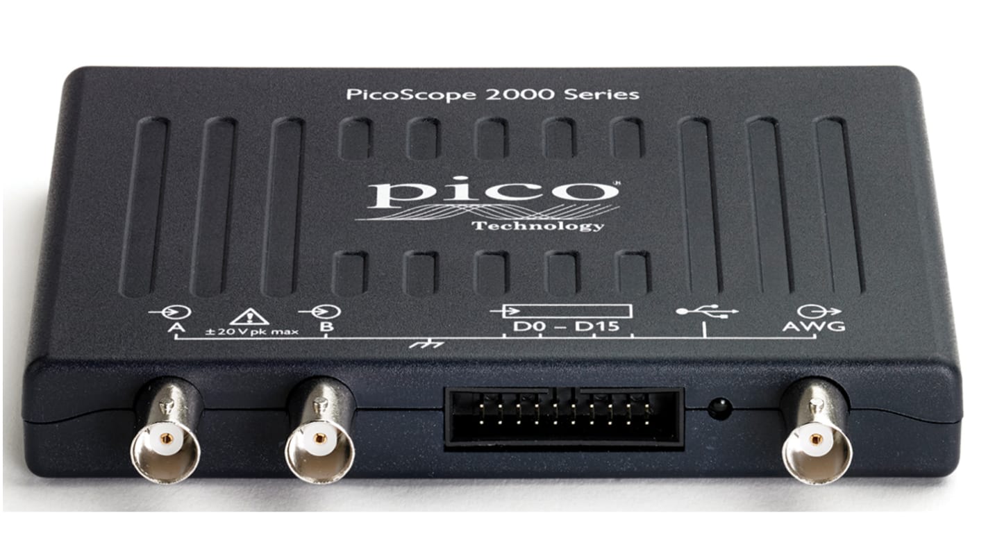 Pico Technology PQ009 PicoScope 2000 Series Digital PC Based Oscilloscope, 2 Analogue Channels, 50MHz, 16 Digital