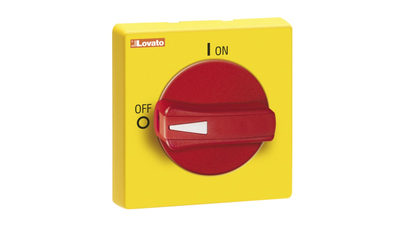 Lovato Red/Yellow Rotary Handle, GA Series