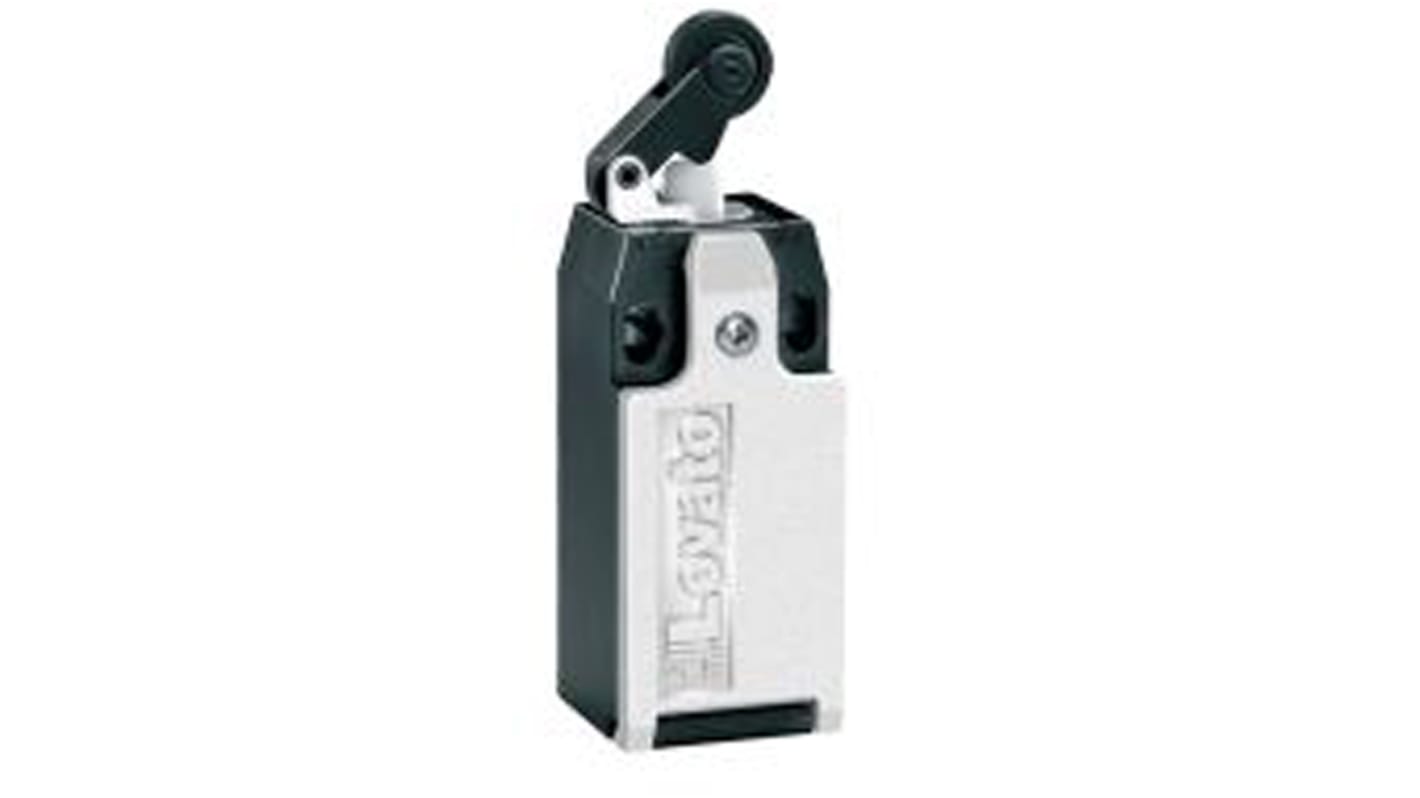 Lovato Adjustable Roller Lever Limit Switch, NO/NC, IP20, IP65, SPST-NC, SPST-NO, Thermoplastic Housing, 690V ac Max,