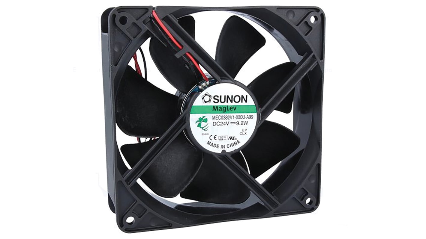 Sunon ME Series Axial Fan, 24 V dc, DC Operation, 234.5m³/h, 9.2W, 383mA Max, 120 x 120 x 38mm