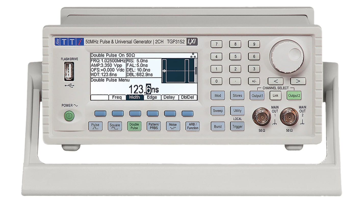 Aim-TTi TGP3121 Impulsgenerator 1 mHz / 25 (Double Pulse) MHz, 50 (Pulse) MHz 10ns bis , bis 999,99 s