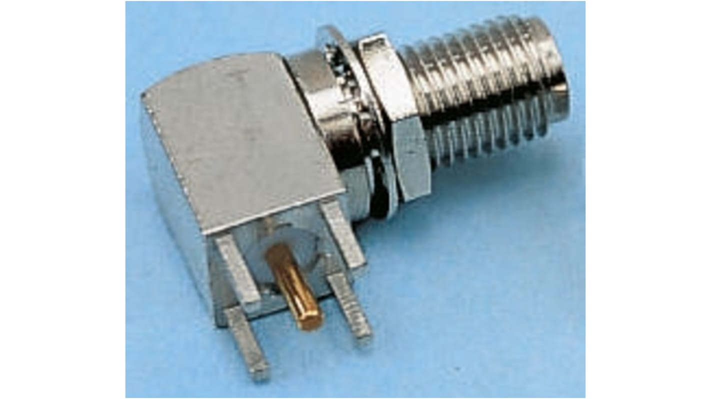 binder Buchse Koaxialsteckverbinder SMA-Steckverbinder, PCB, Löt-Anschluss, Subminiature mit Trennwand, gewinkelt