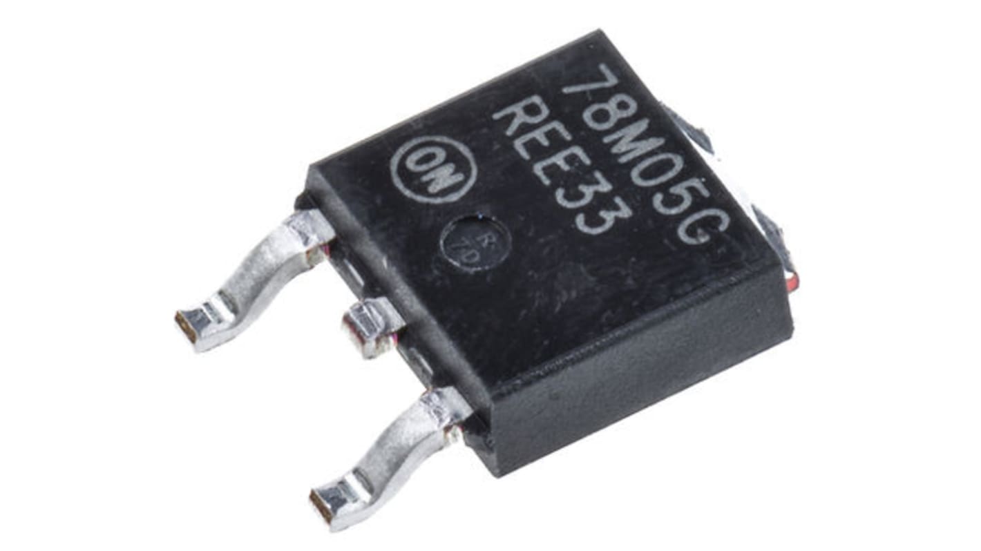 Regolatore di tensione MC78M05CDTG, 500mA, 2+Tab-Pin, DPAK