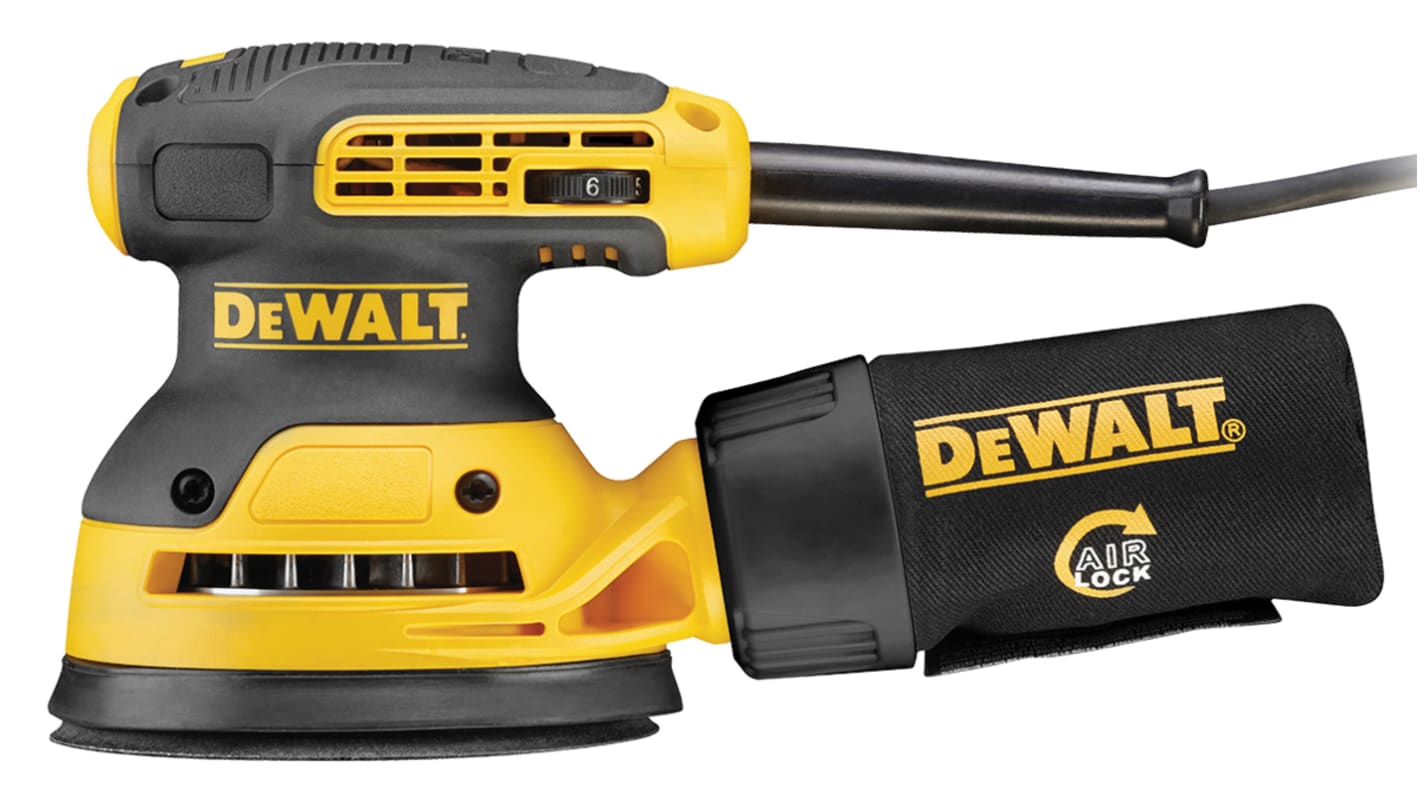DWE6423LX DeWALT DWE6423 125mm Corded Orbital Sander, UK Plug RS